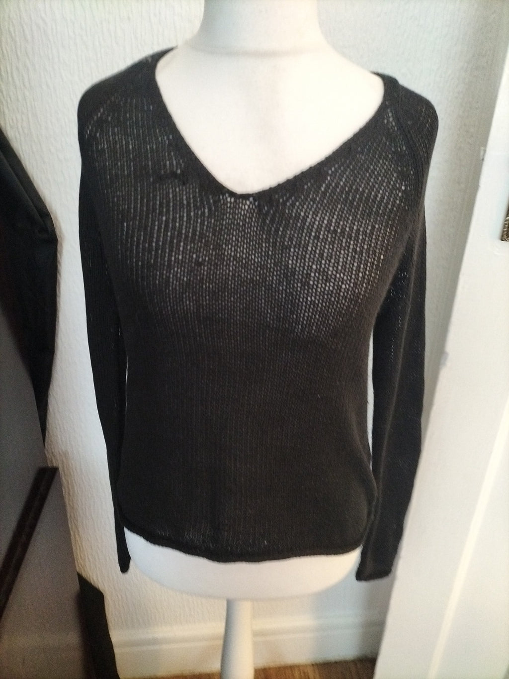 Ladies H&M Size Small Black Knit Jumper