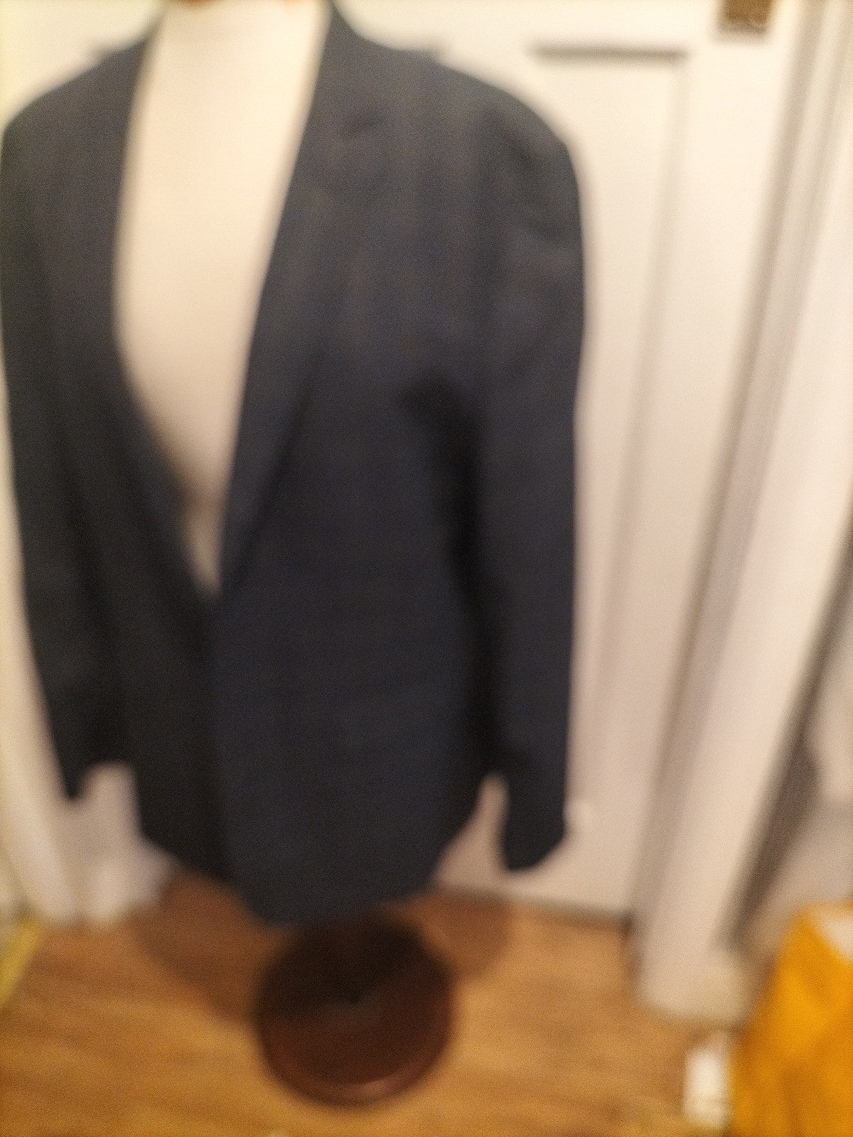 Mens New Look Size 42" Navy Check Padded Blazer Lined