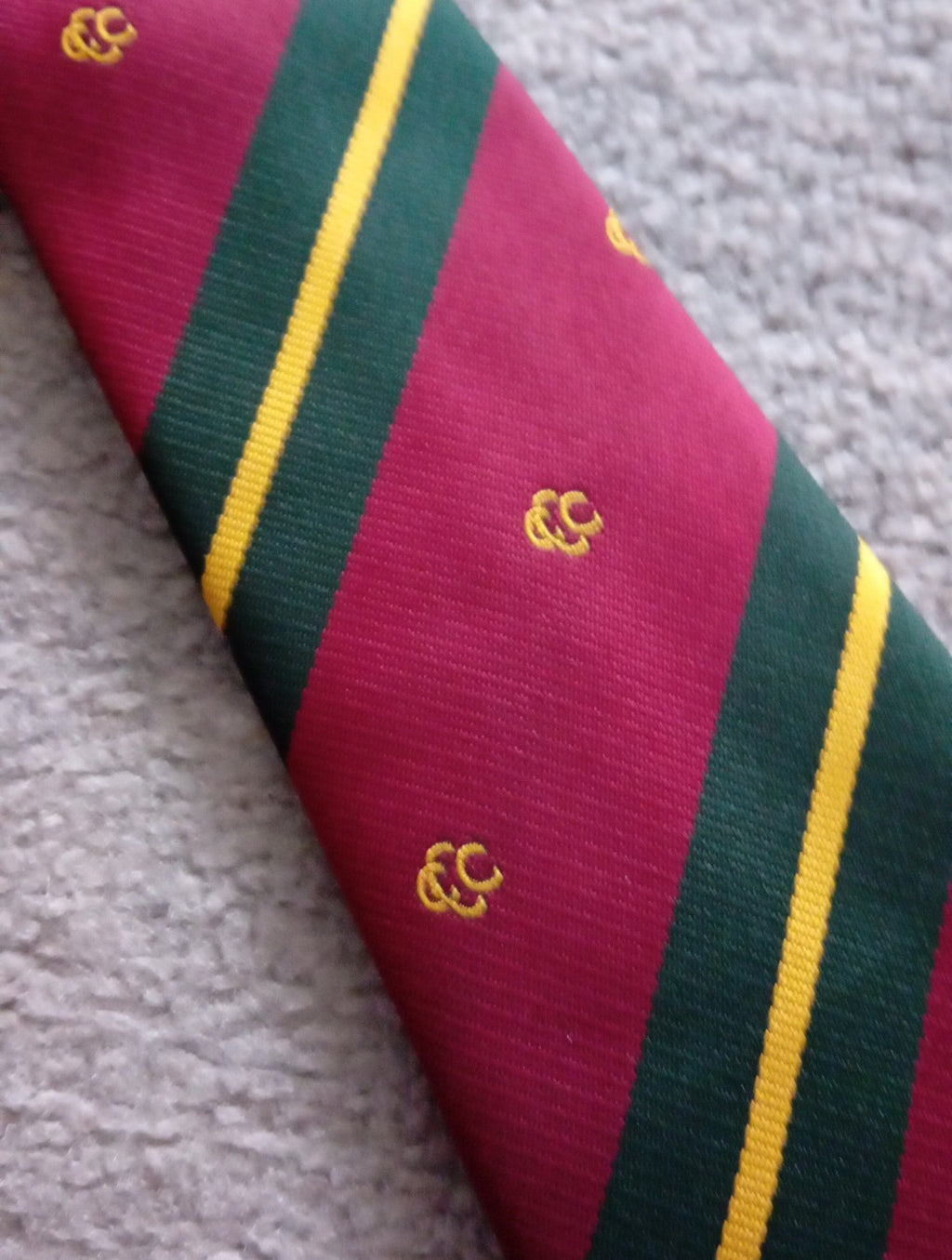 Mens Tie Senator Burgundy,  Green, Gold With Ccc