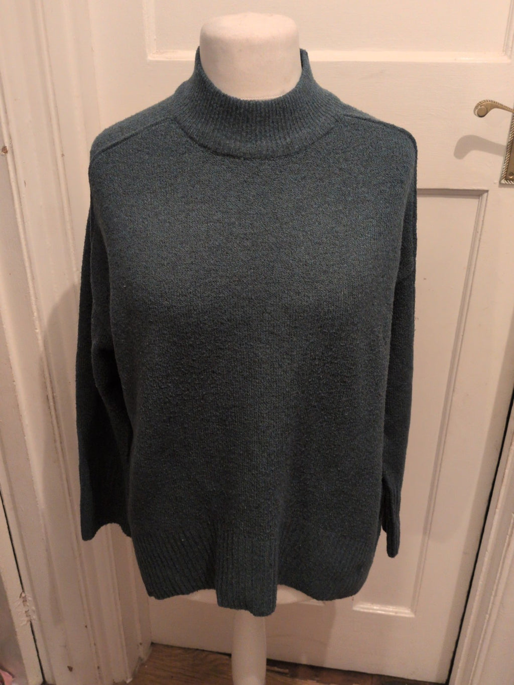 Ladies George Size Medium Teal Pullover Jumper