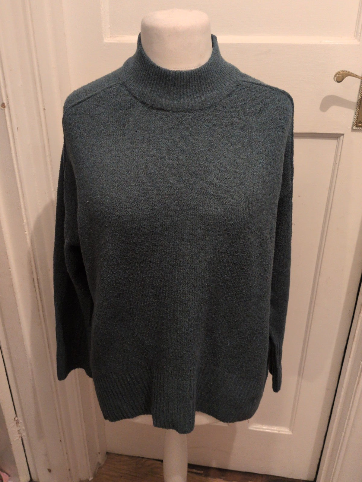 Ladies George Size Medium Teal Pullover Jumper