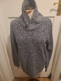 Mens Burton Size Medium White Fleck Long Sleeved Jumper