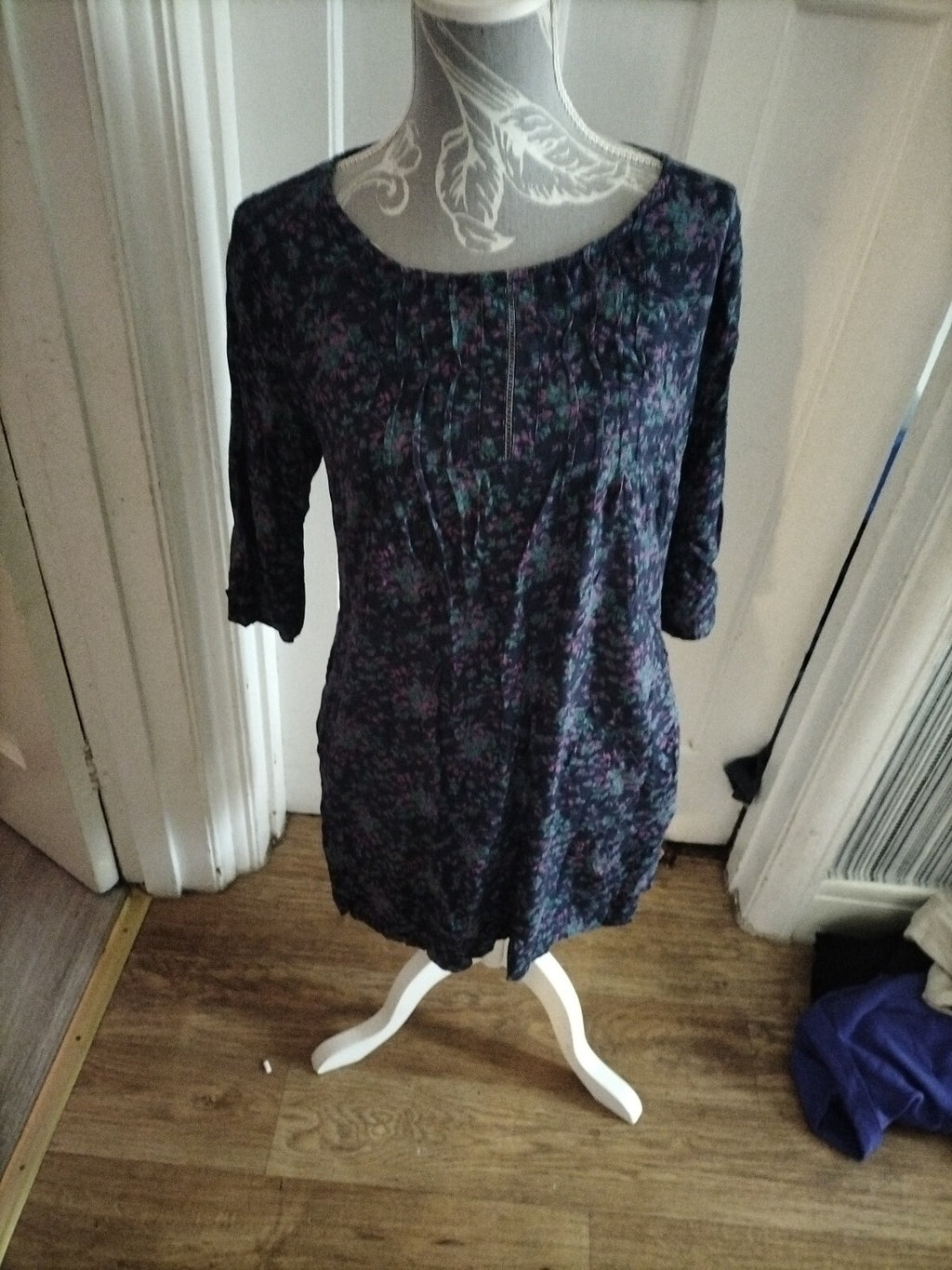 Ladies Mistral Size 8 Floral Mid Sleeved Dress