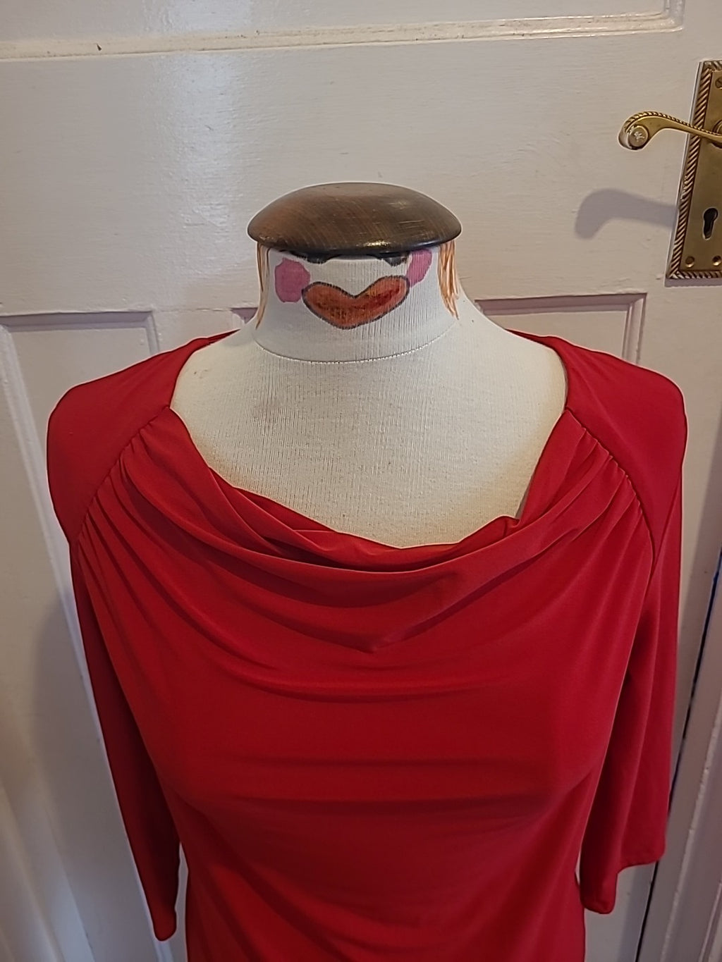 Ladies Julipa Size 12 Red Long Sleeved Blouse