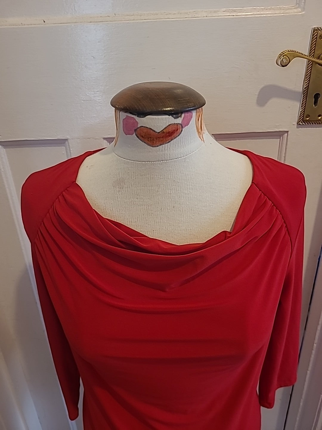 Ladies Julipa Size 12 Red Long Sleeved Blouse