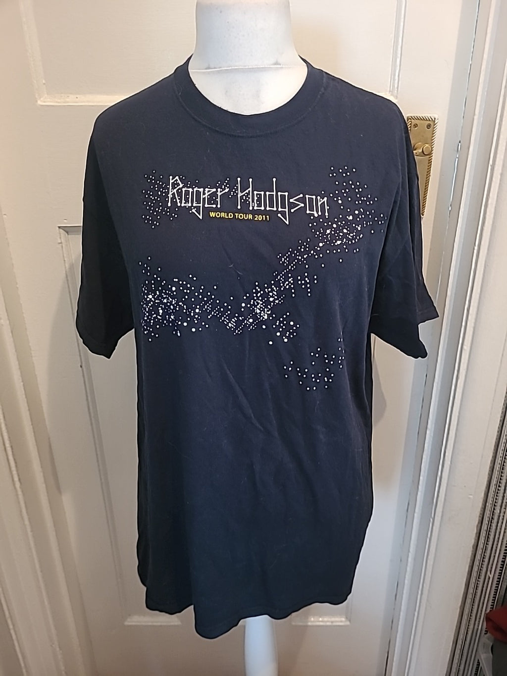 Mens Fruit Of The Loom Size XL Black Rodger Hodgson Tshirt