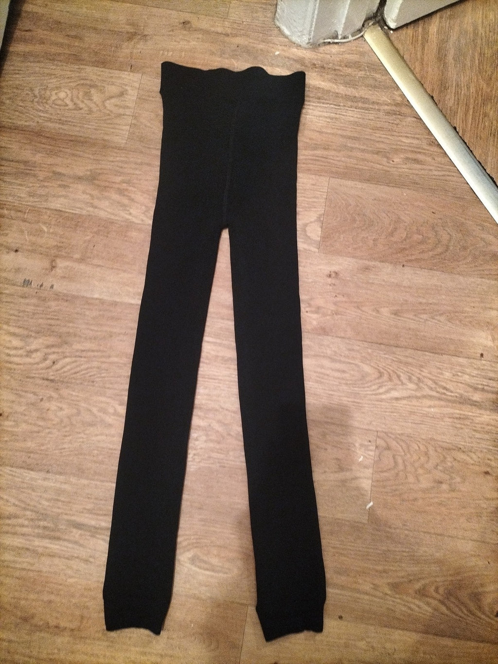 Ladies Primark Size M/L Black Thermal Full Length Legging