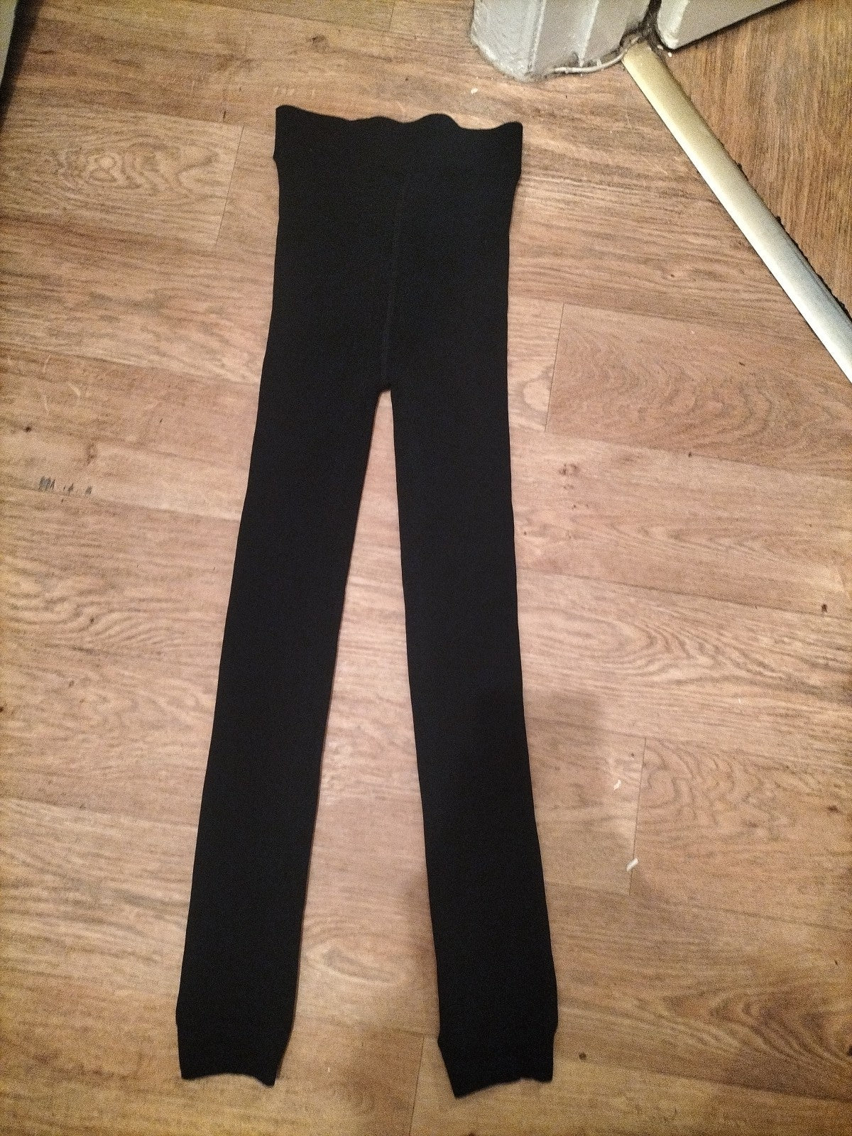 Ladies Primark Size M/L Black Thermal Full Length Legging