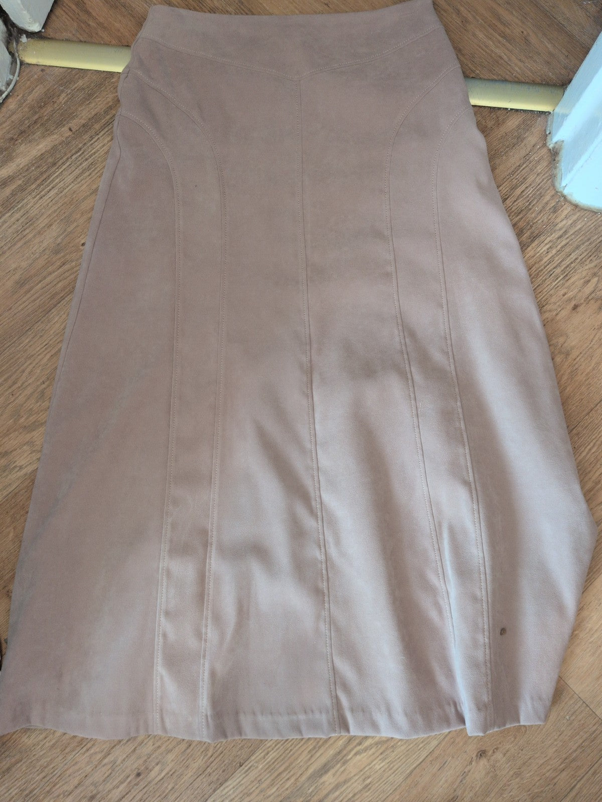 Primark 10 Flare Beige Lined Long Length Skirt