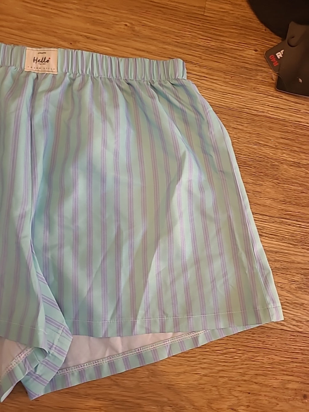 Ladies Hello Size XL Lime And Purple Elasticated Shorts
