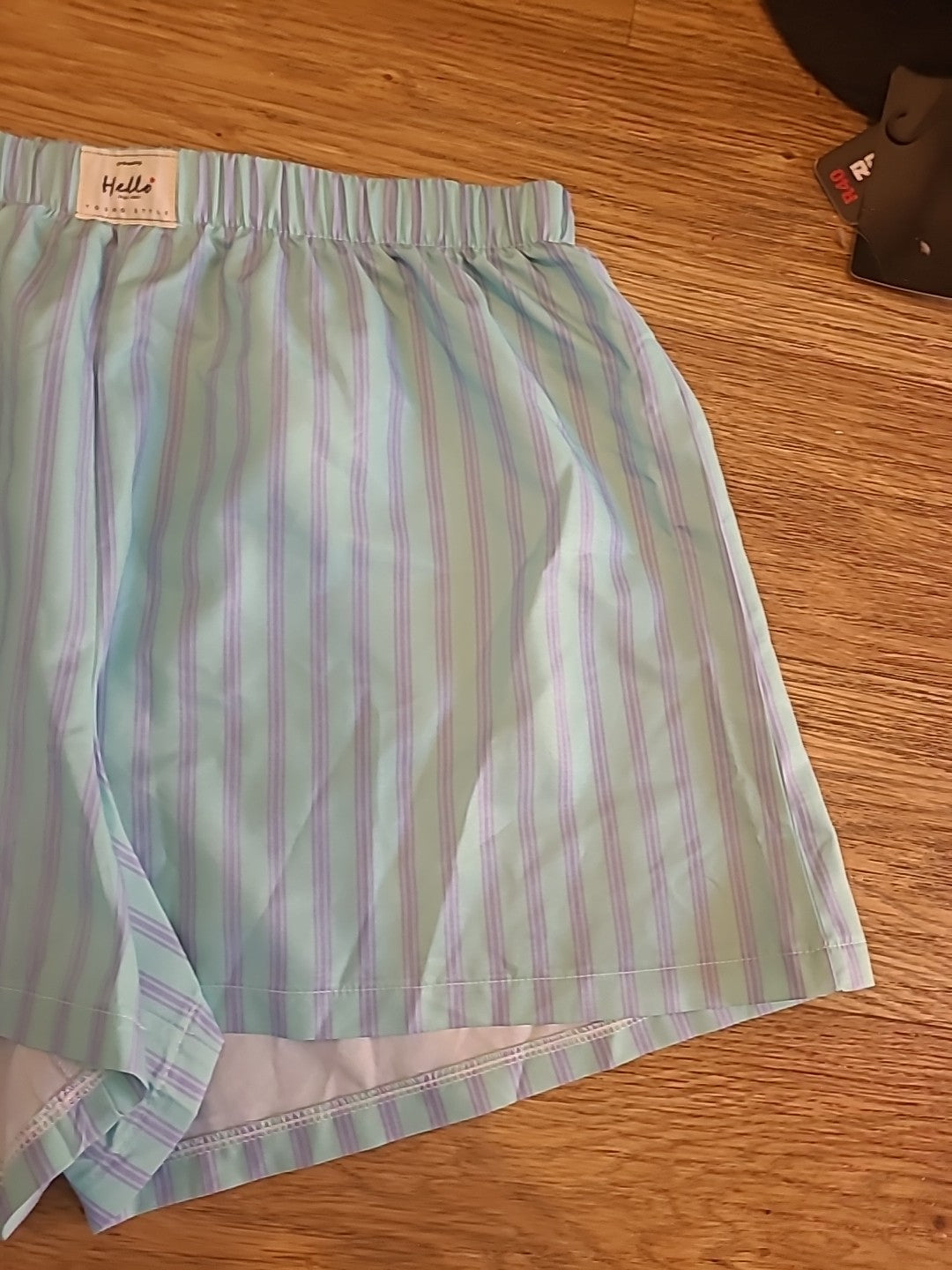Ladies Hello Size XL Lime And Purple Elasticated Shorts