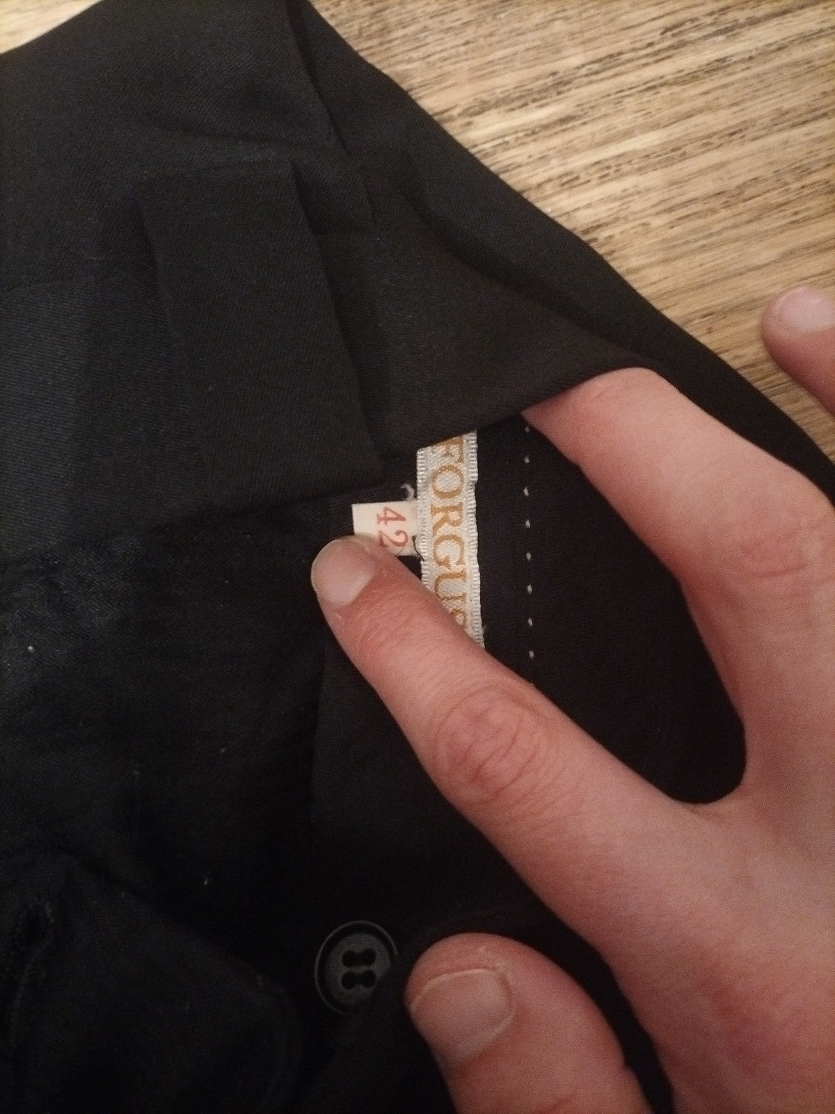 Mens Pegasus Size 42" Black Trousers