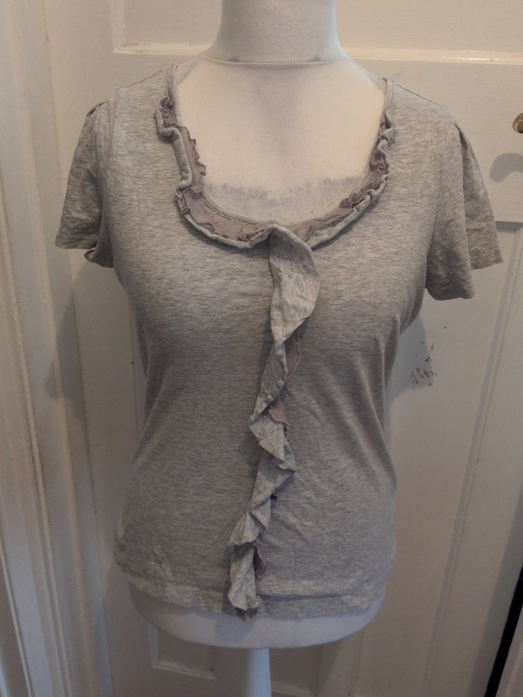 Marks And Spencer 12 Grey Marl Short Sleeve T-shirt