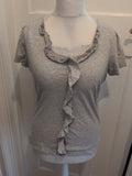 Marks And Spencer 12 Grey Marl Short Sleeve T-shirt
