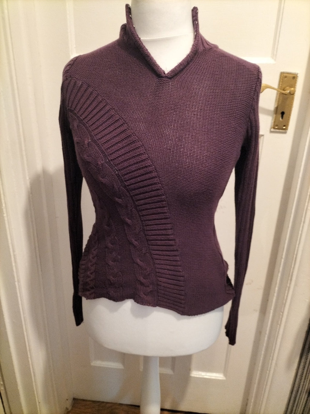 Mens David Bitton Size Medium Purple Jumper