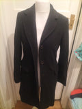 EU 36 Black Lined Overcoat