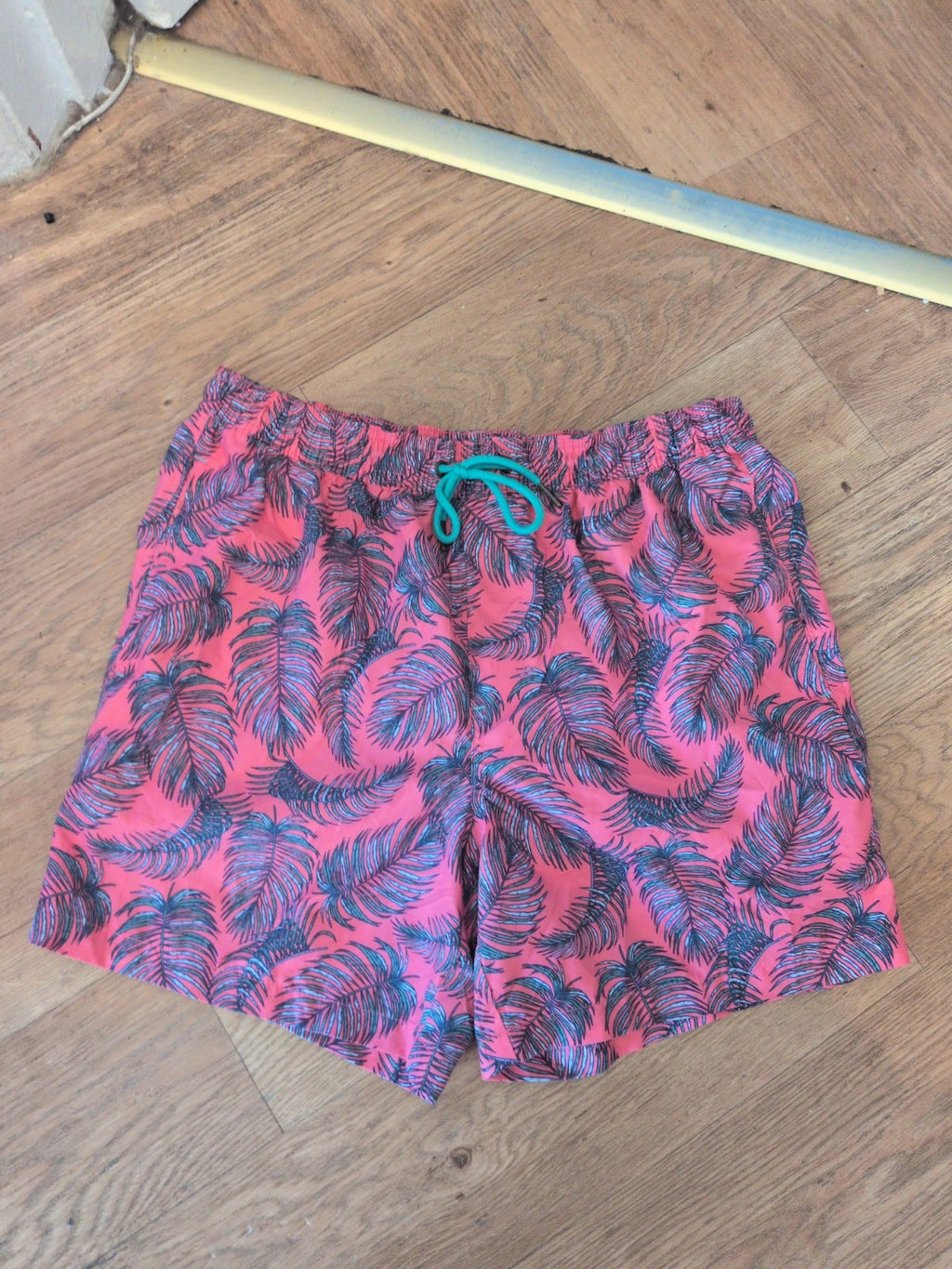 Easy M Pink Hawaii Style Elasticated Swim Shorts