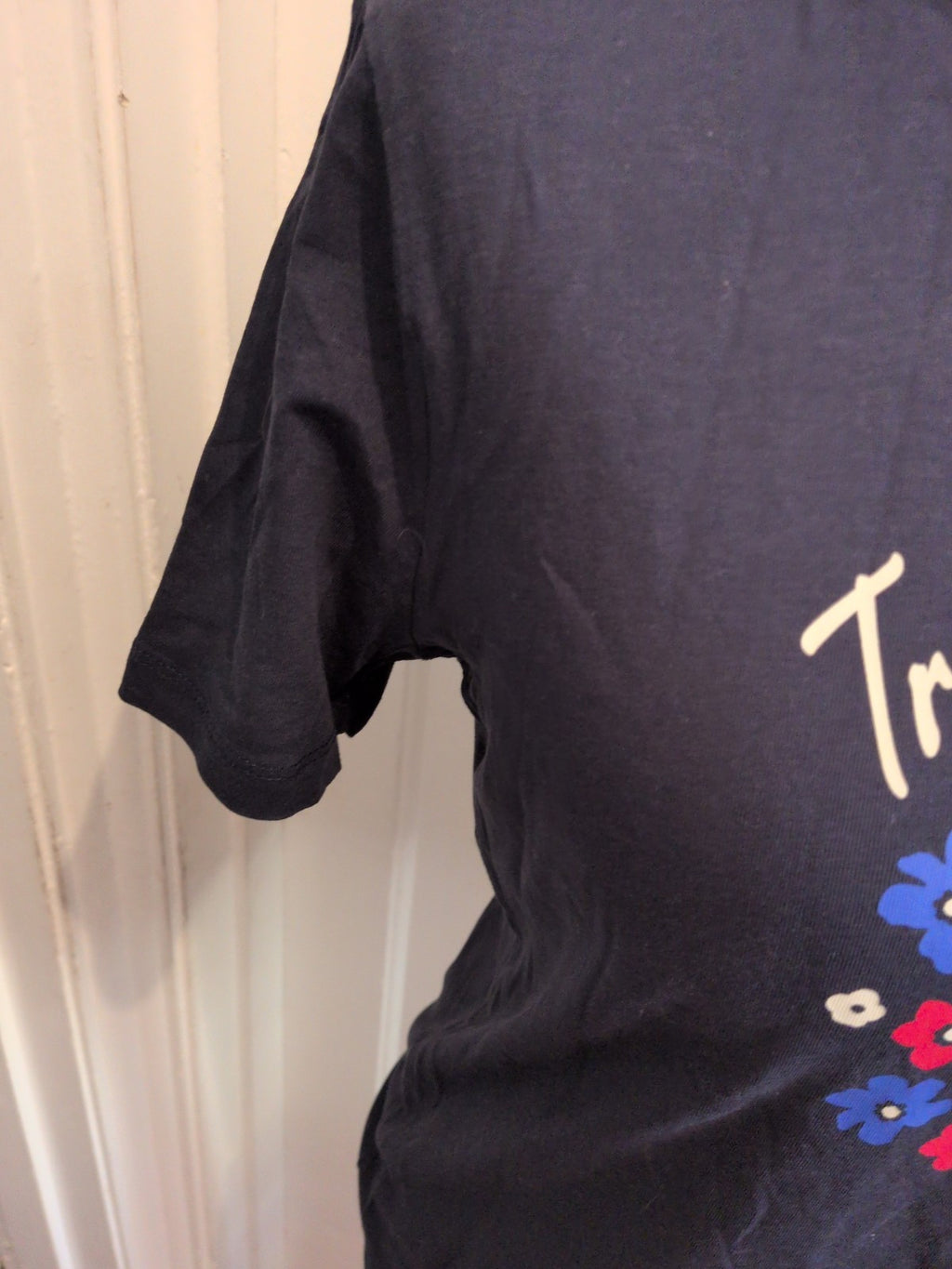 Tu 10 Navy Tres Bien Floral Short Sleeve T-shirt