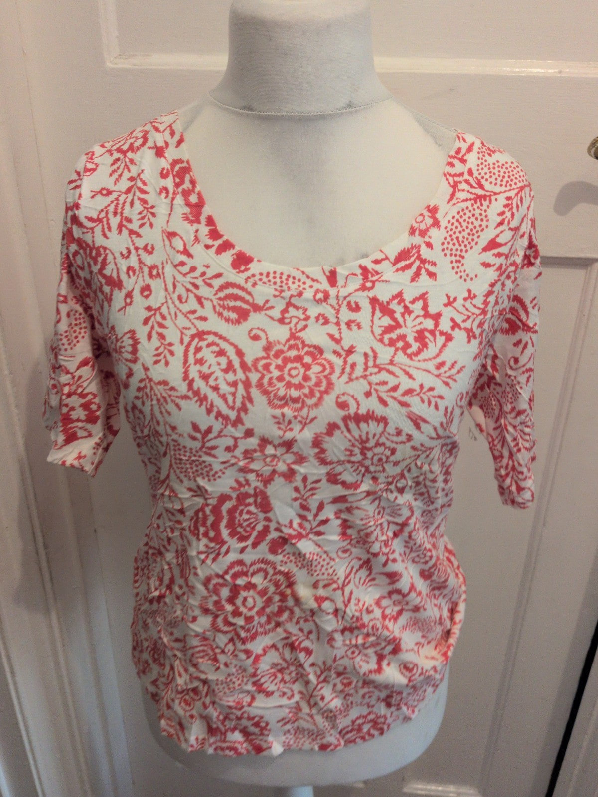 Marks And Spencer 16 Coral Mix Short Sleeve T-shirt