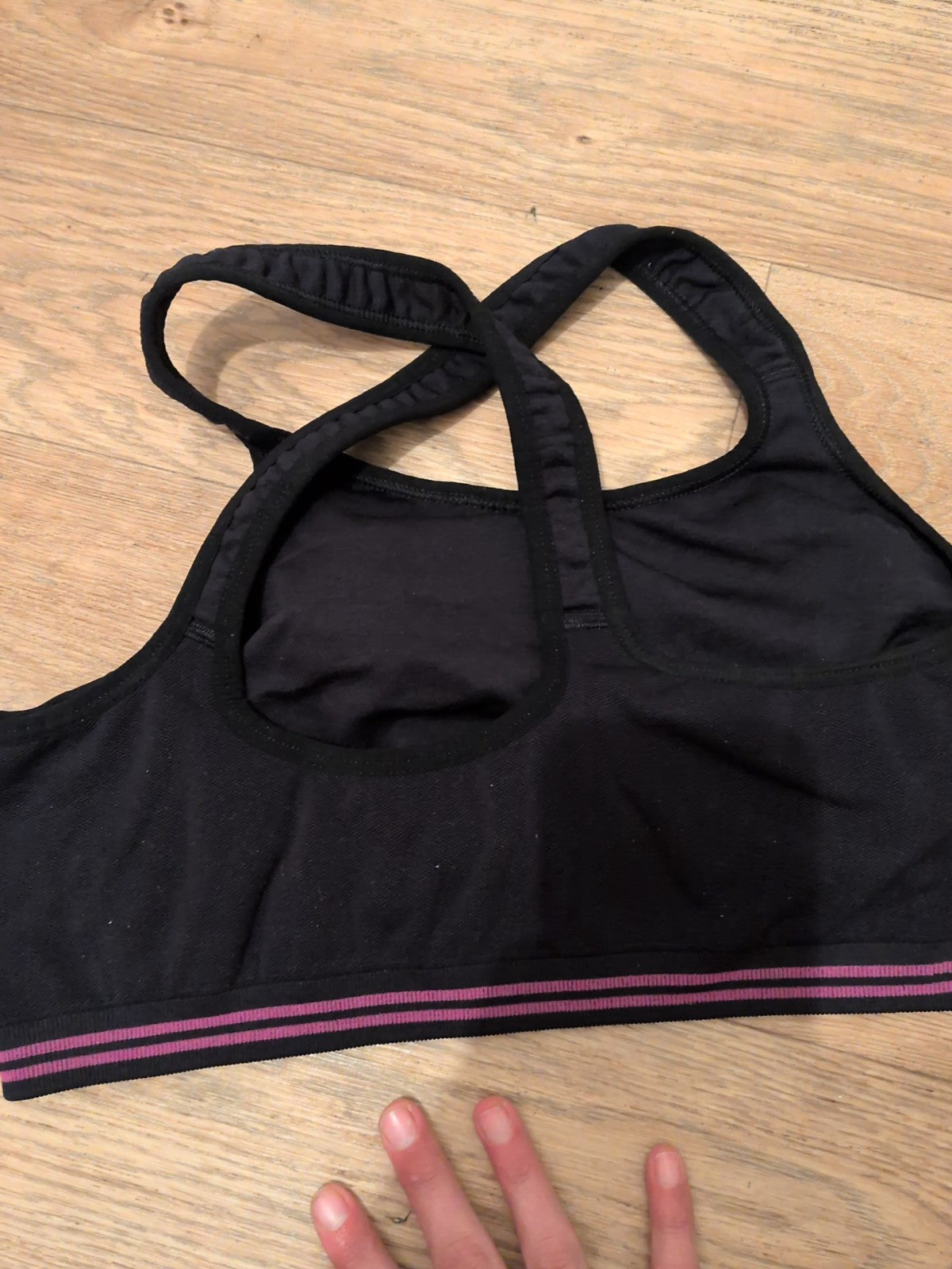 Tu XL Pink And Black Racer Sports Bra
