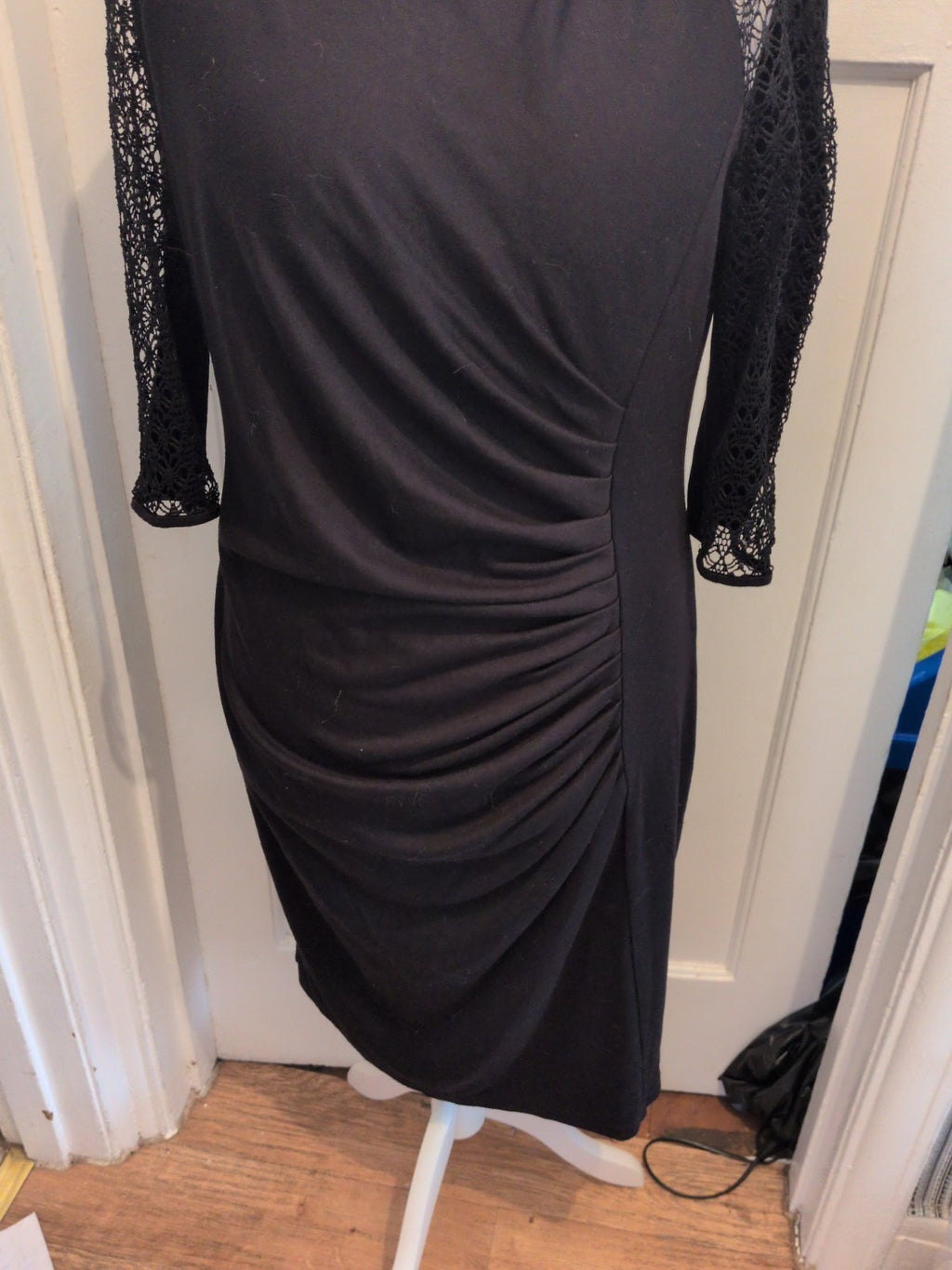 Fever 18 Black Dress Half Lace Sleeve