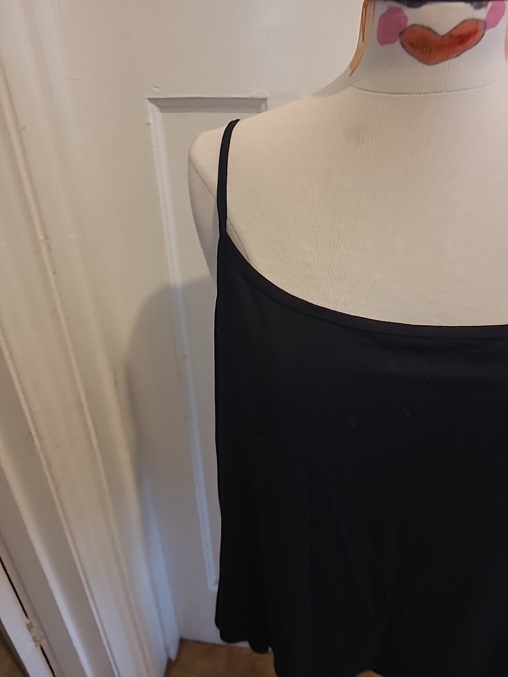 Ladies Black Strappy Top Size 22 BM Collection