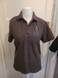 Mens Pro RTX Size M Grey Print Short Sleeved Polo