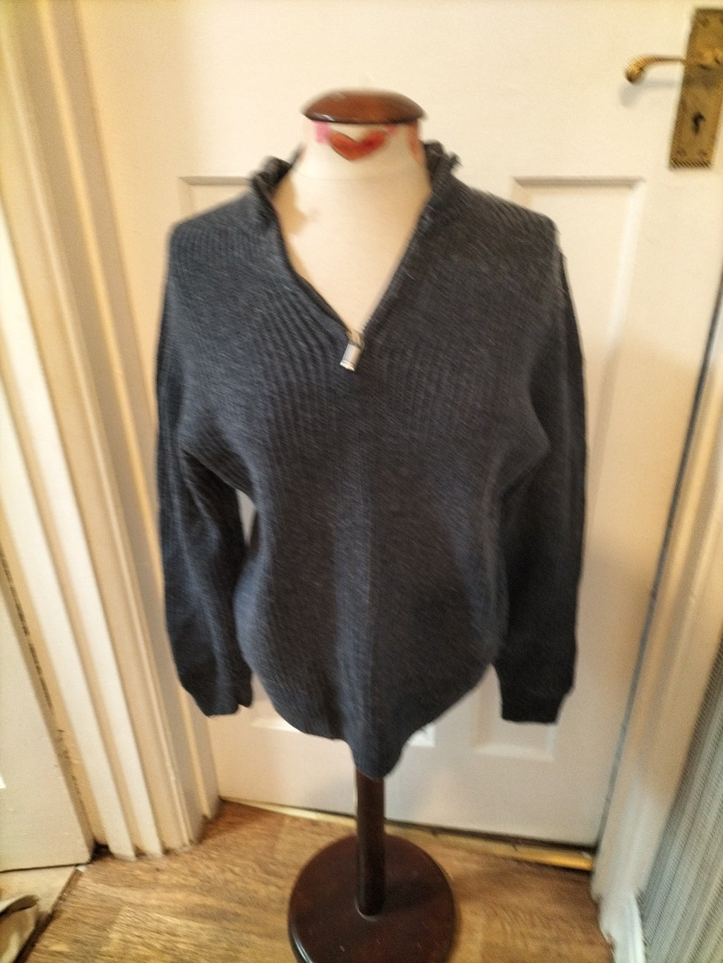 Mens Marks And Spencer Size Small Dark Denim Coloured Jumper
