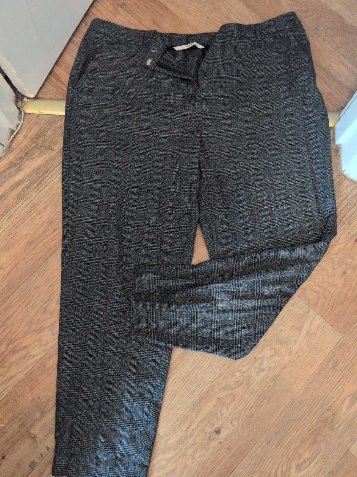 Tu Woman 20 Dark Grey Check Smart Trousers