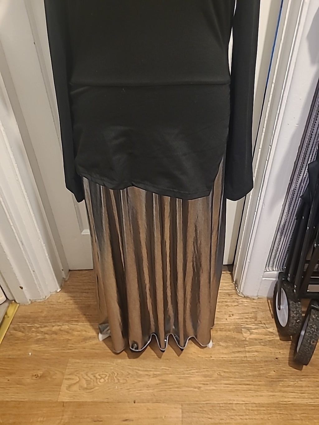Ladies Shein Size XL Black And Silver Dress