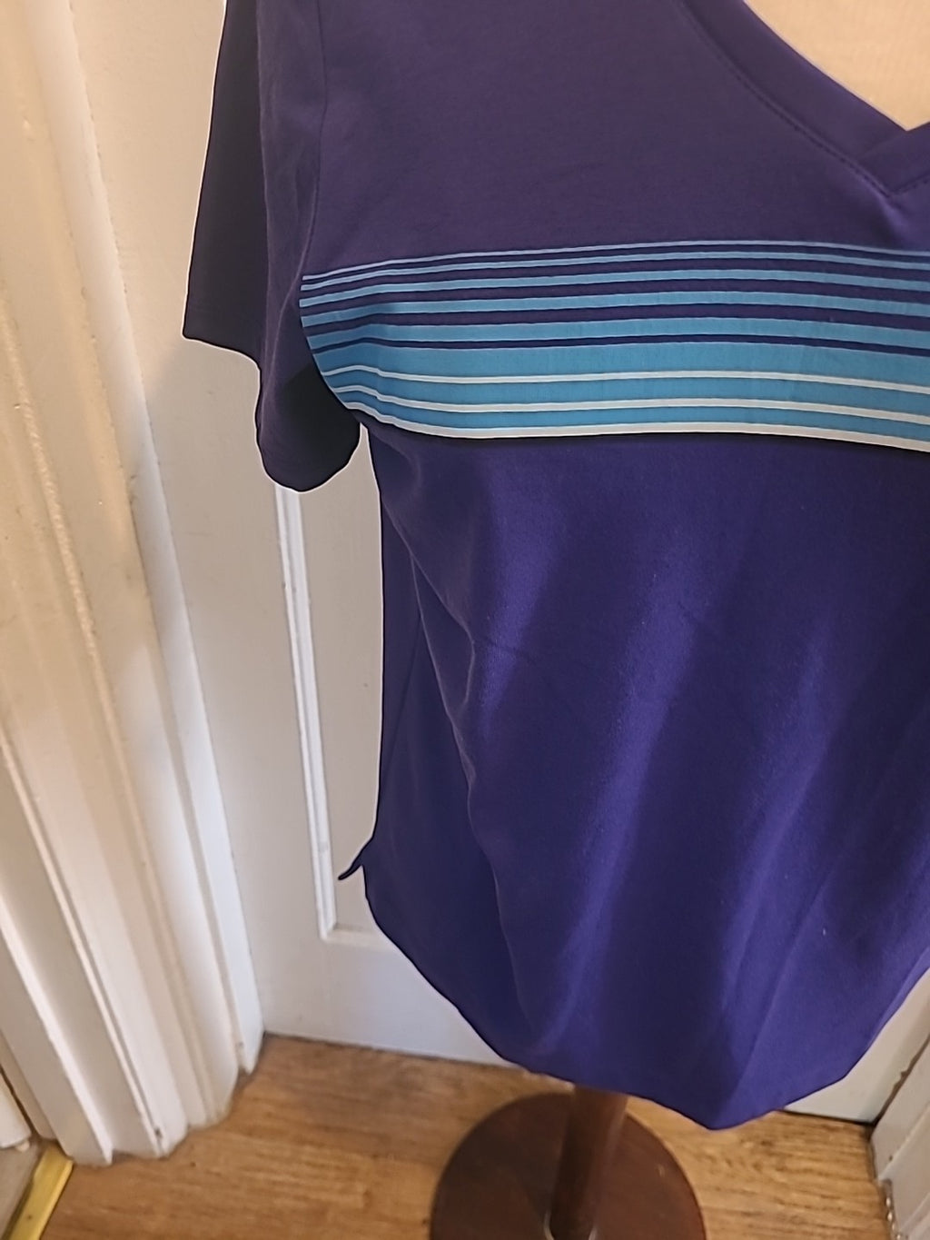 Ladies Ashworth Size Medium Blue Short Sleeved Polo