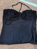 Next 16 Black Padded Ruffle Chest Halter neck Swimwear