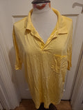 Mens Marks And Spencer XL Yellow Short Sleeve Polo Top