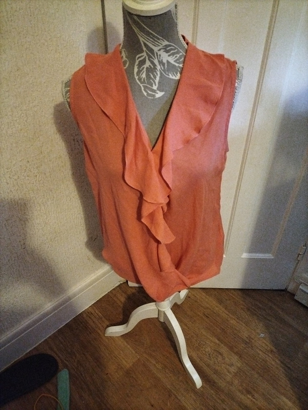 Ladies Paraphrase Size 12 Pink Sleeveless Blouse