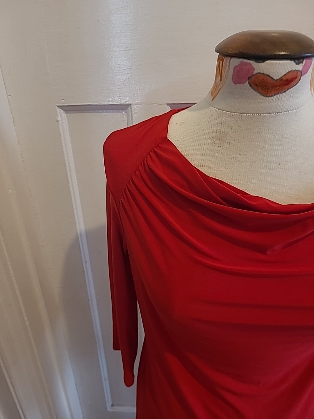 Ladies Julipa Size 12 Red Long Sleeved Blouse