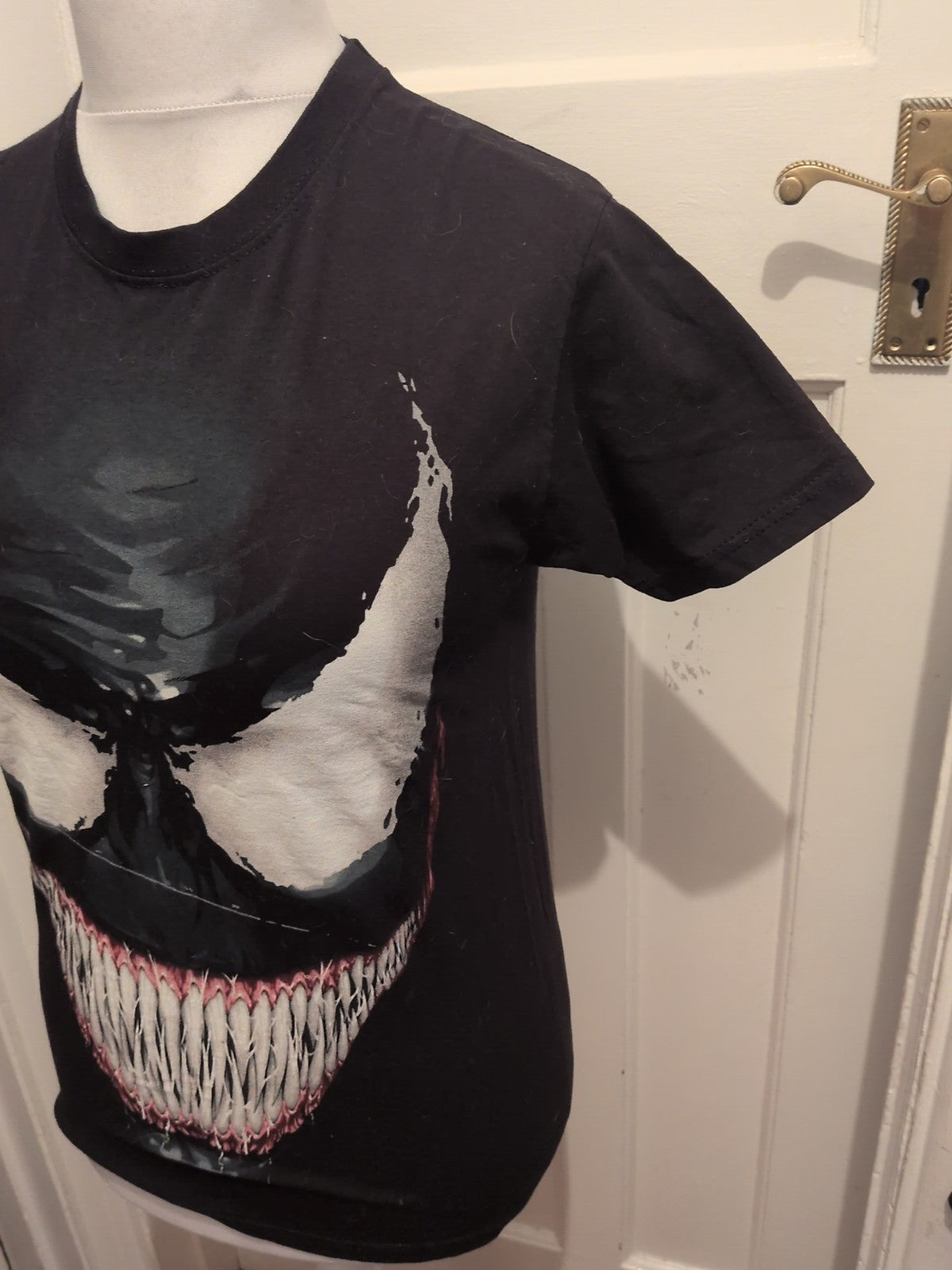 Mens Marvel Size Small Black Printed Short Sleeved T-shirt