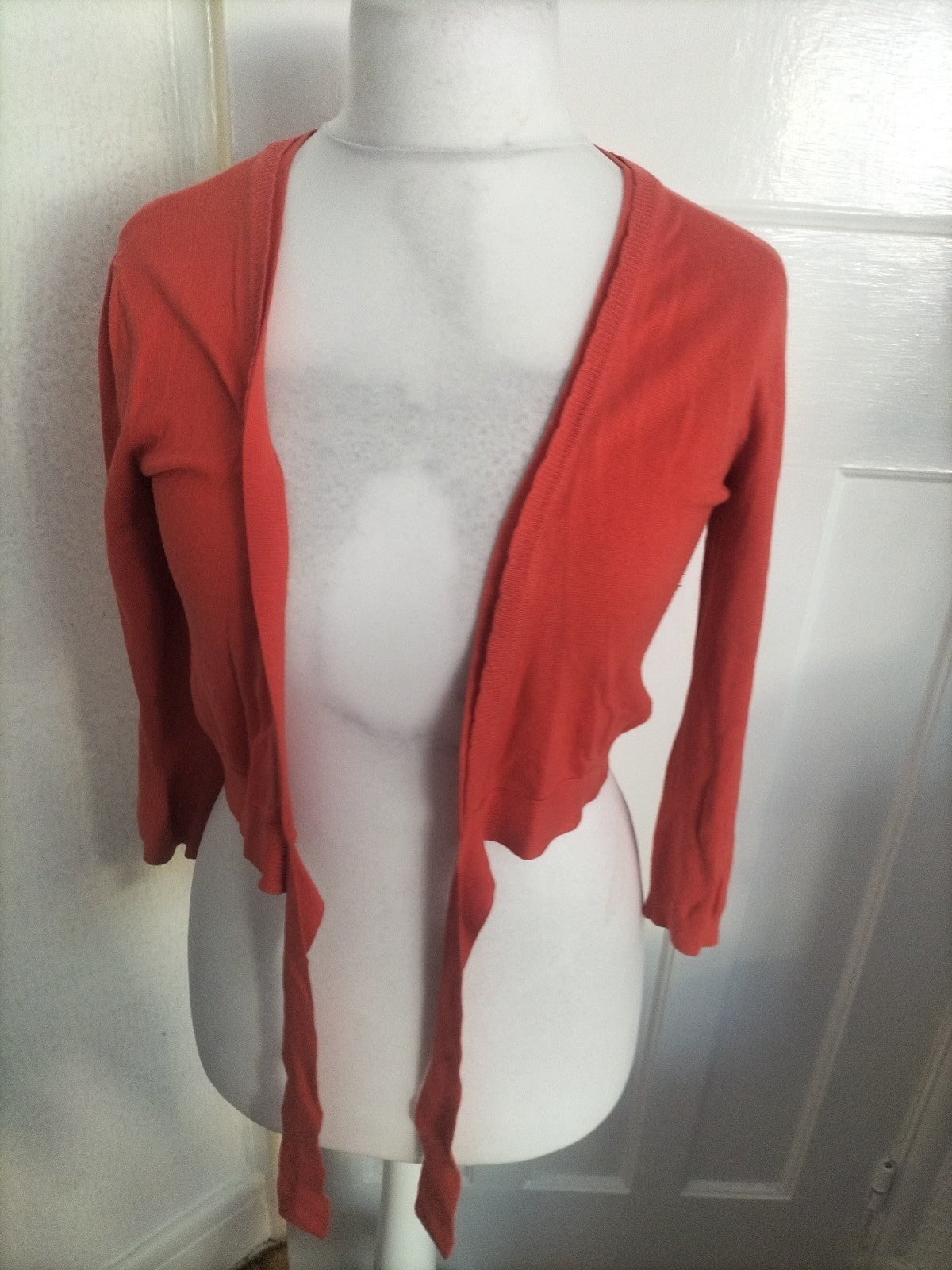 Ladies Wallis Size S Coral Blouse With Tie
