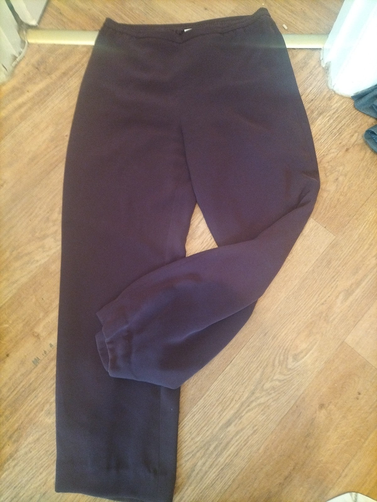 Viyella 12 Purple Elasticated Lined Trousers