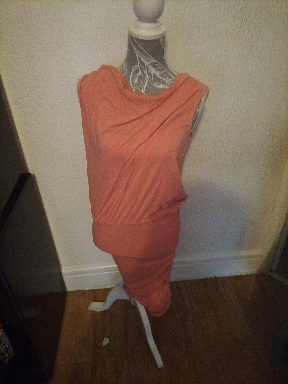 Ladies Baukjen Size 10 Pink Sleeveless Long Length Dress