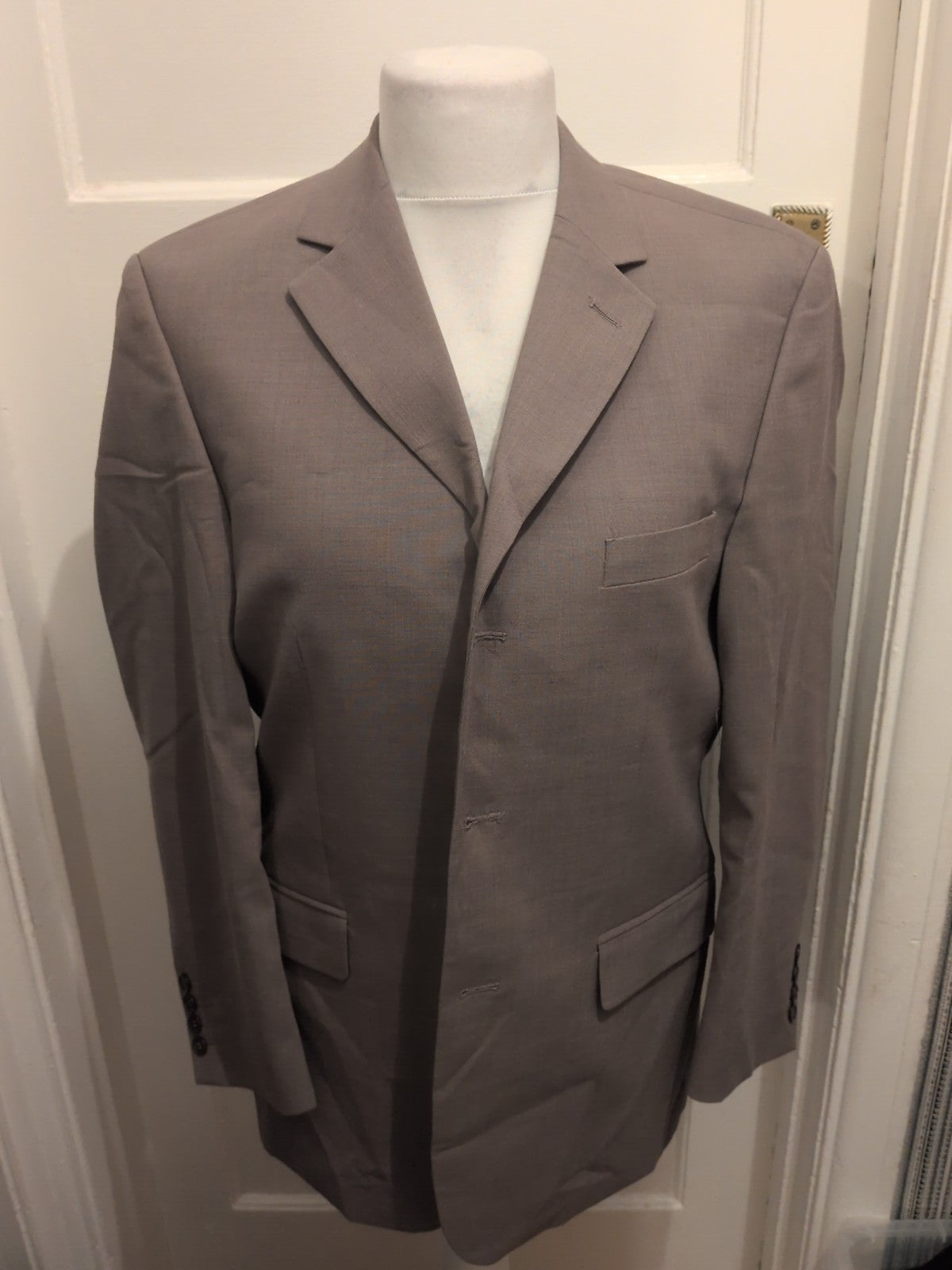 Mens Moss Size Large Grey Suit Jacket