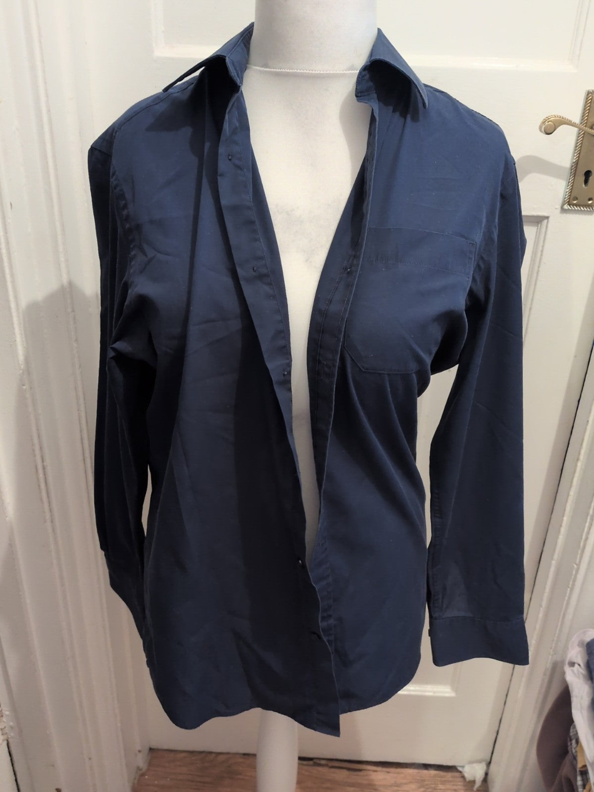 Thomas Nash 15.5 Navy Long Sleeve Shirt