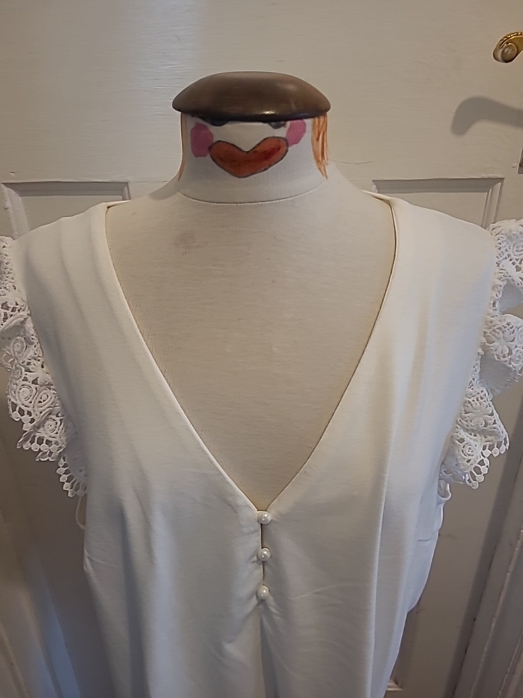Ladies Shein Curve Top 4XL White