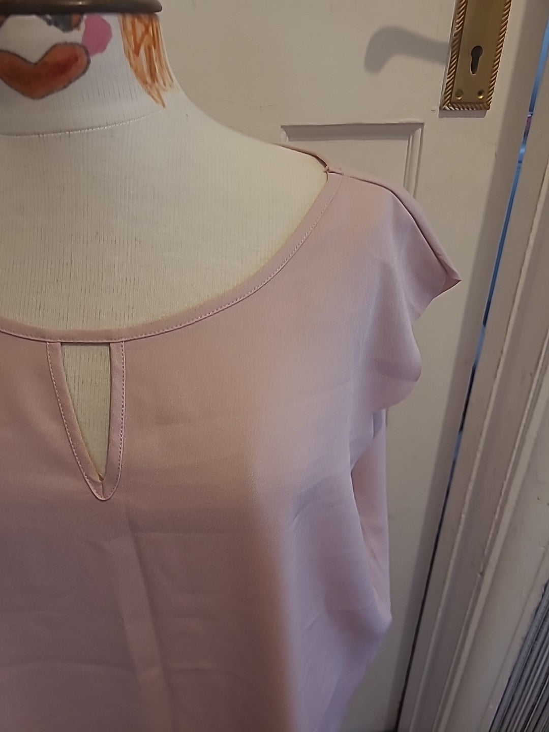 Ladies Shein 4xl Blush Short Sleeve Blouse