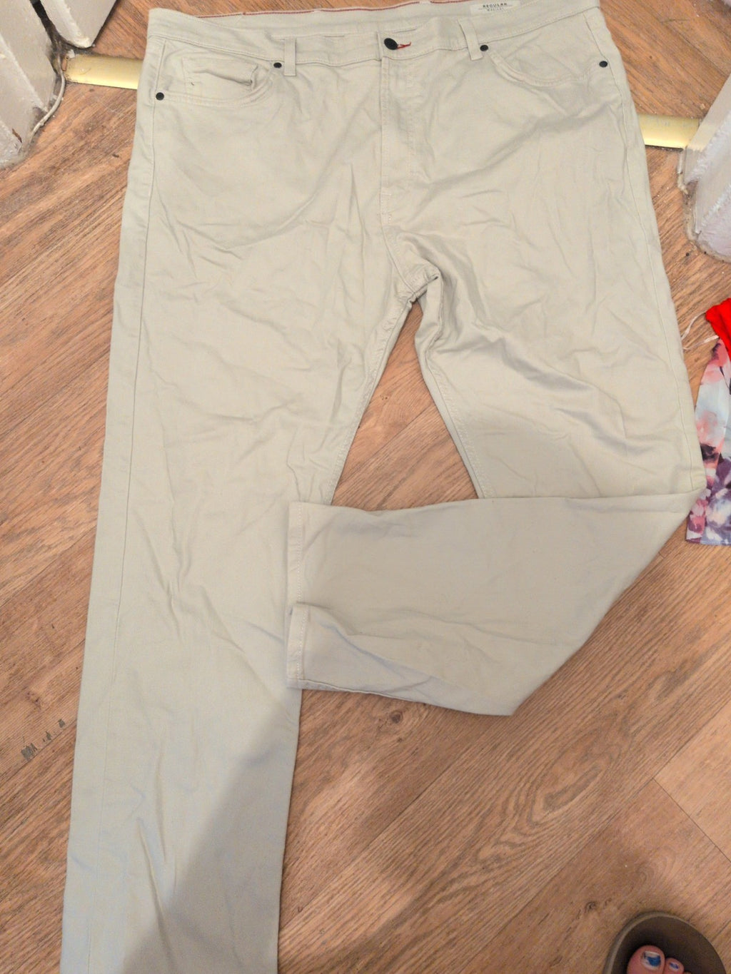 Marks And Spencer 42/31 Natural Straight Leg Jeans