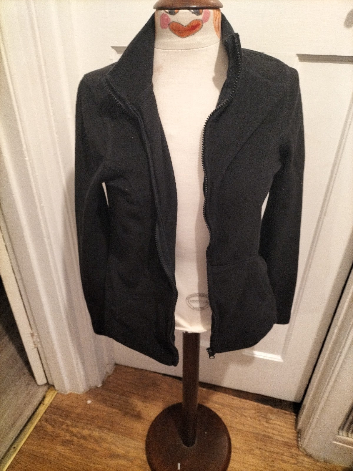 Ladies George Size 10 Black Zip Through Jacket