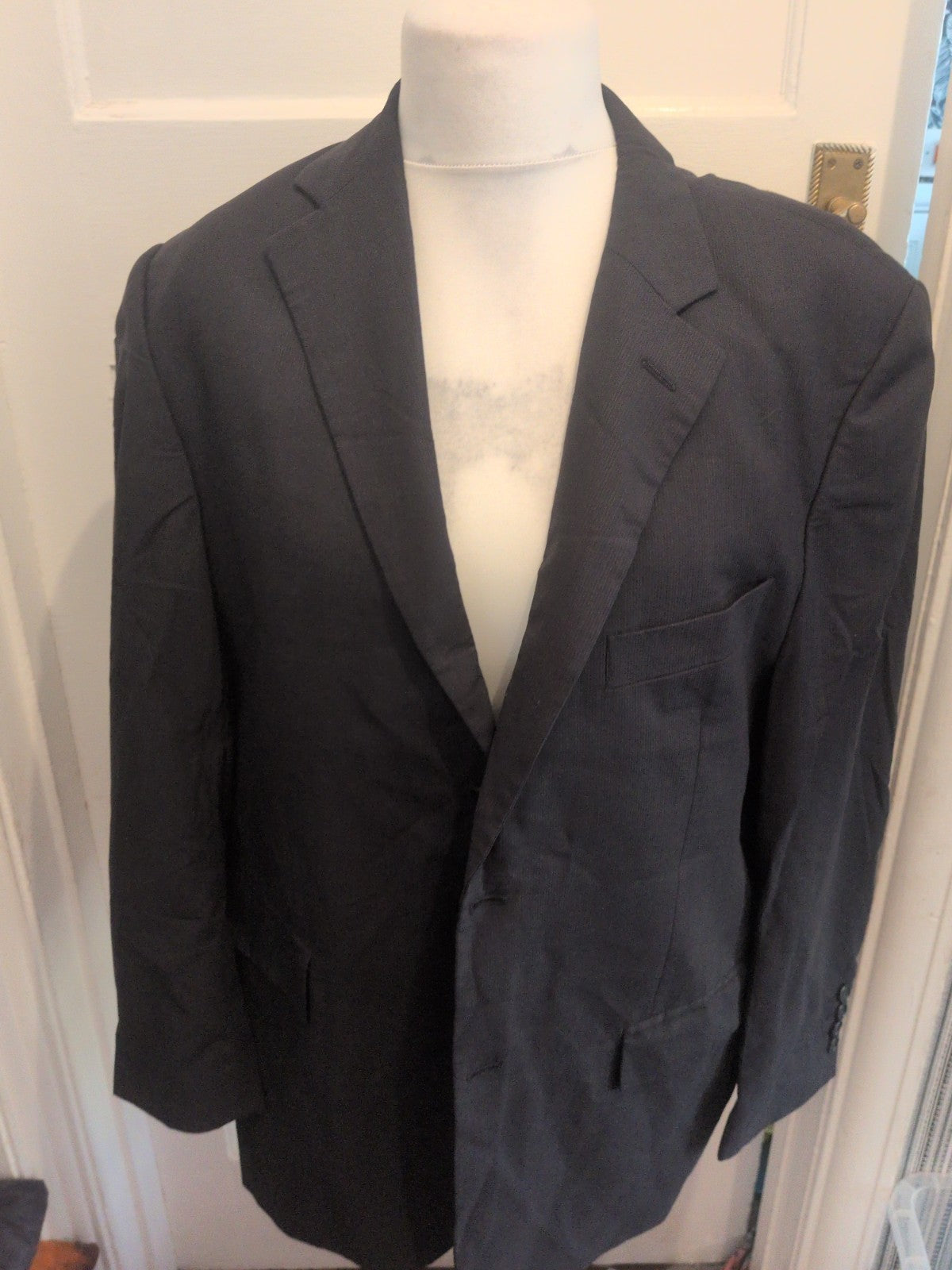 Marks And Spencer 42s Navy Super 100s Wool Italian Suit Jacket