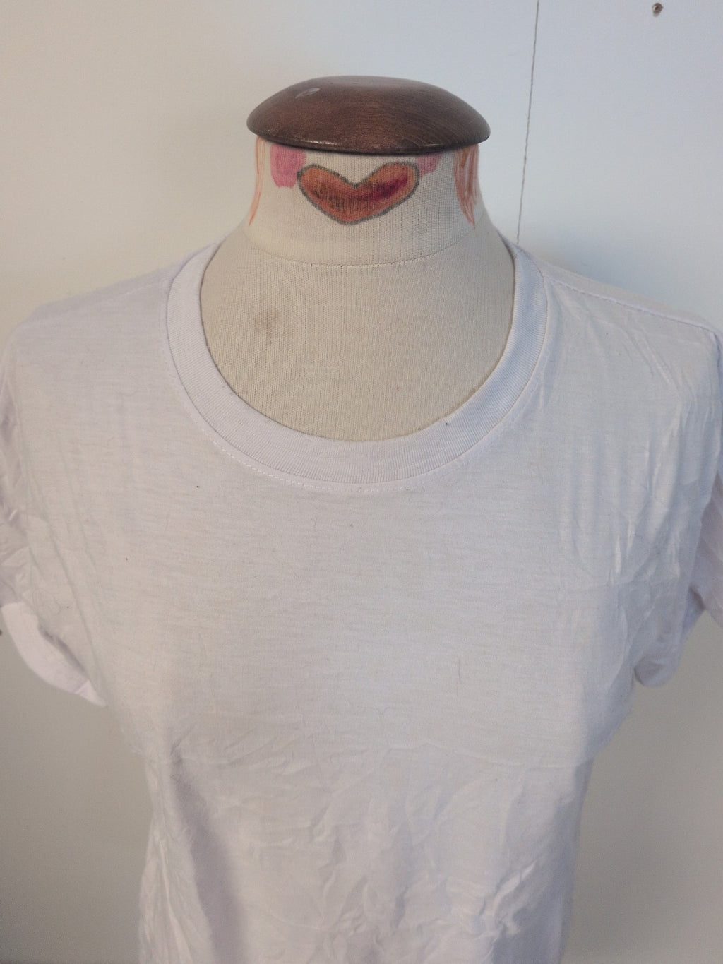 Ladies Size Medium Plain White Short Sleeve T-shirt