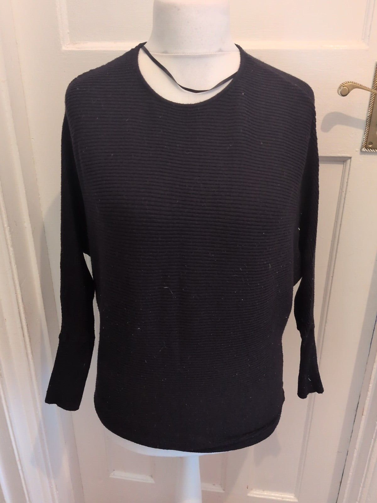 Primark Xs Black Rib Jumper