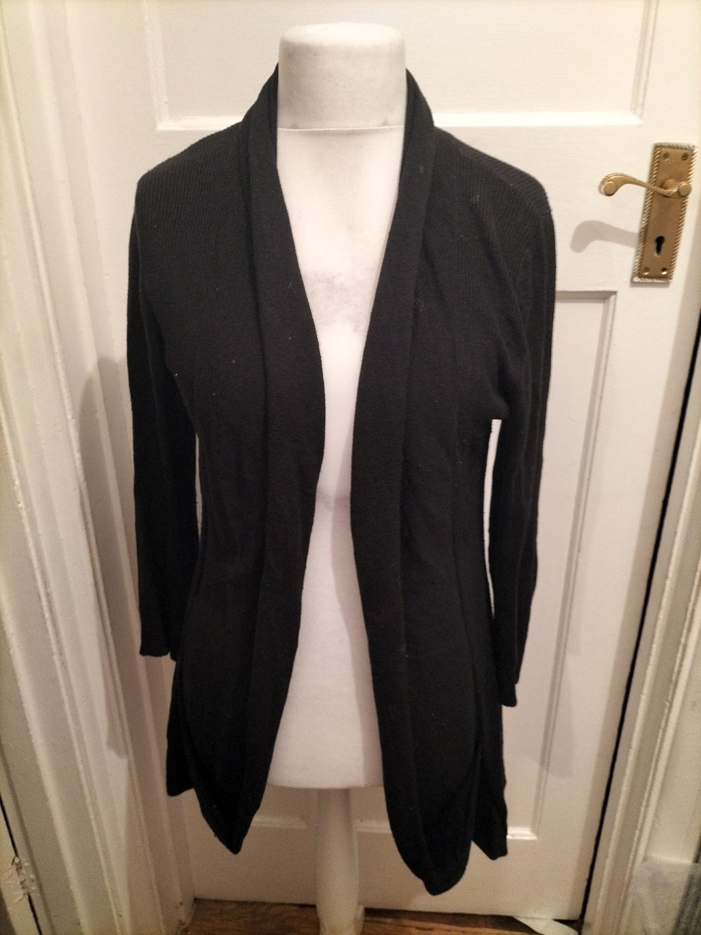 Marks And Spencer 14 Black Cardigan Small Hole On Collar