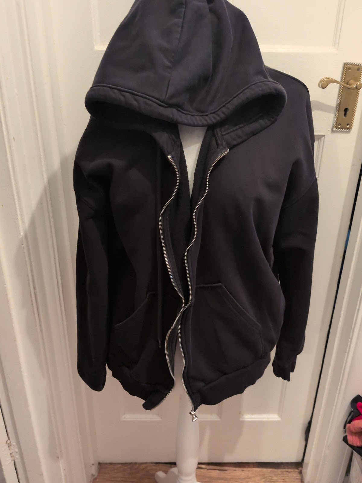 Weekday Medium Black Full Zip Hoodie